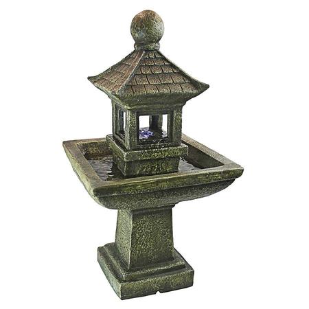 Design Toscano Sacred Space Pagoda Illuminated Garden Fountain QN1509